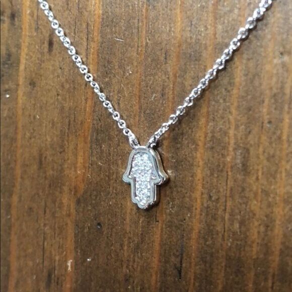 Hasma Necklace with Cubic Zirconia - Picture 1 of 5